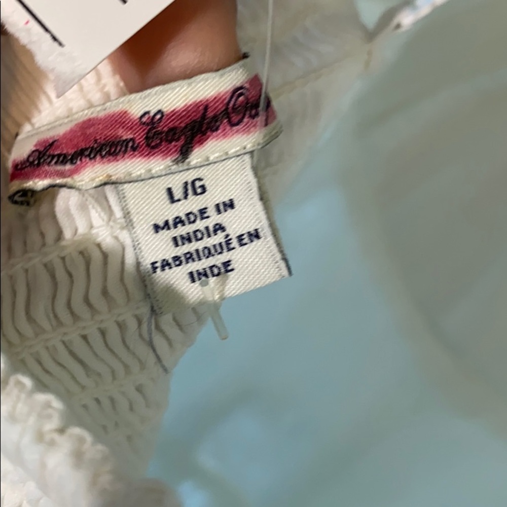 American Eagle sundress white and ombré turquoise - Picture 8 of 13